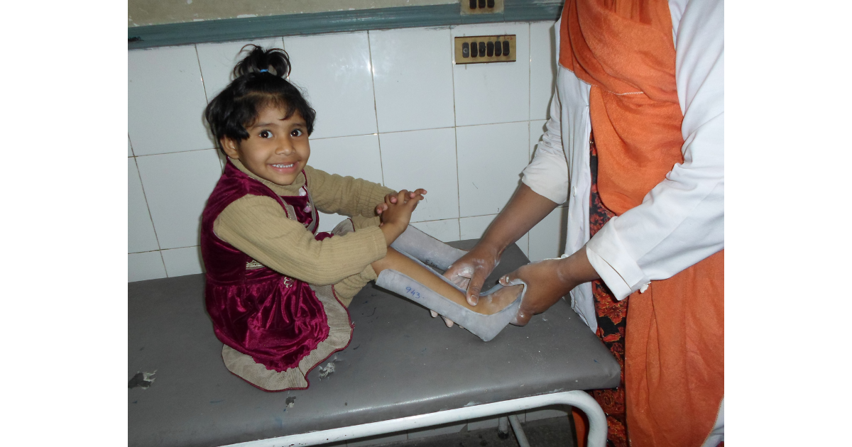 Child Receiving Free Orthopedic Care